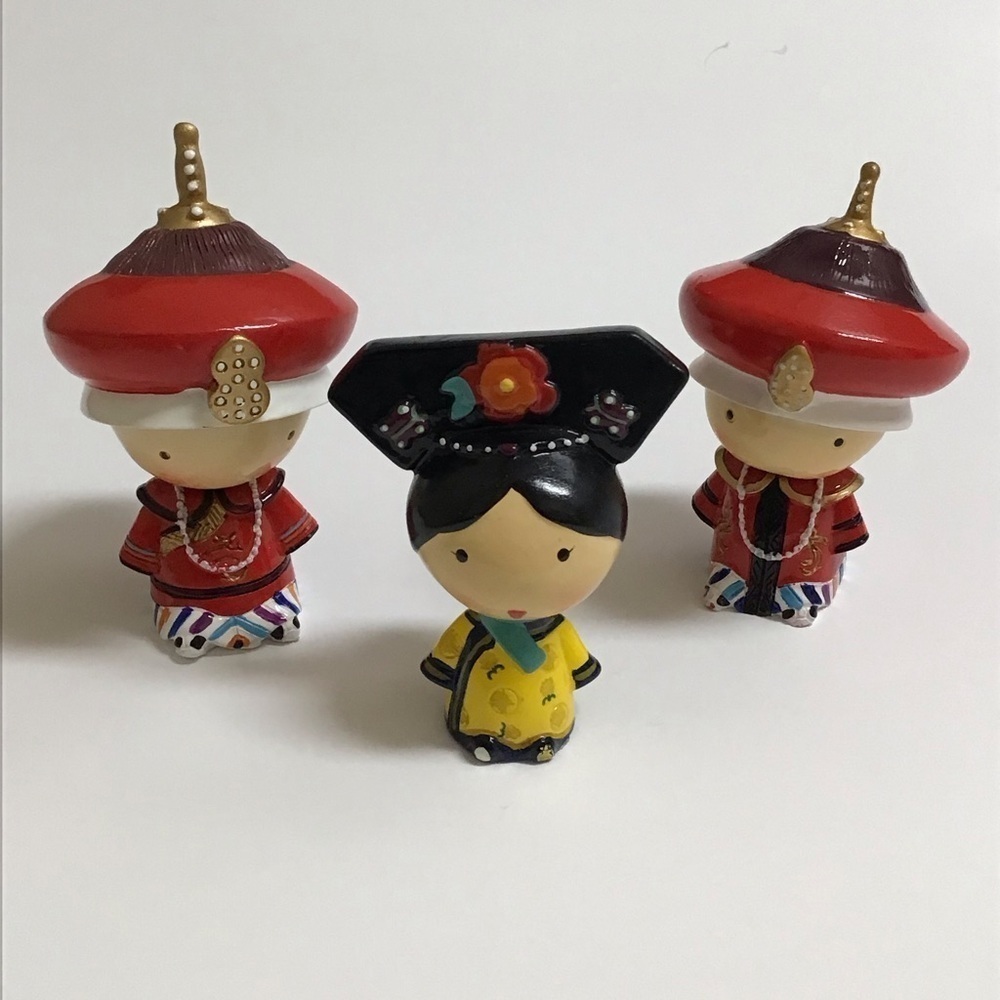 Bobble Head Dolls SET OF 3 Beijing China Palace Museum Gifts Souvenir Resin - Picture 9 of 10